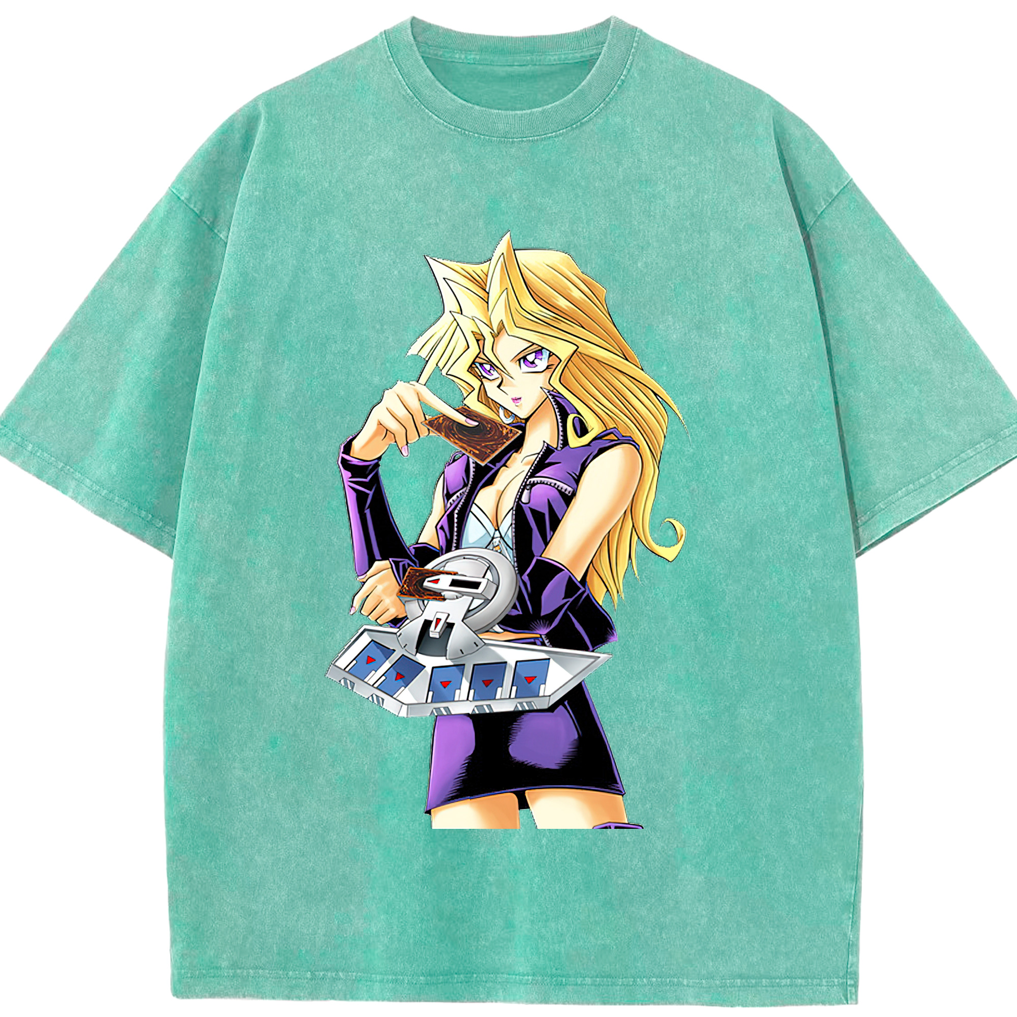 （画像用） 遊☆戯☆王 Yu-Gi-Oh! 綿100% ヴィンテージ風 半袖Tシャツ（フロントプリント）